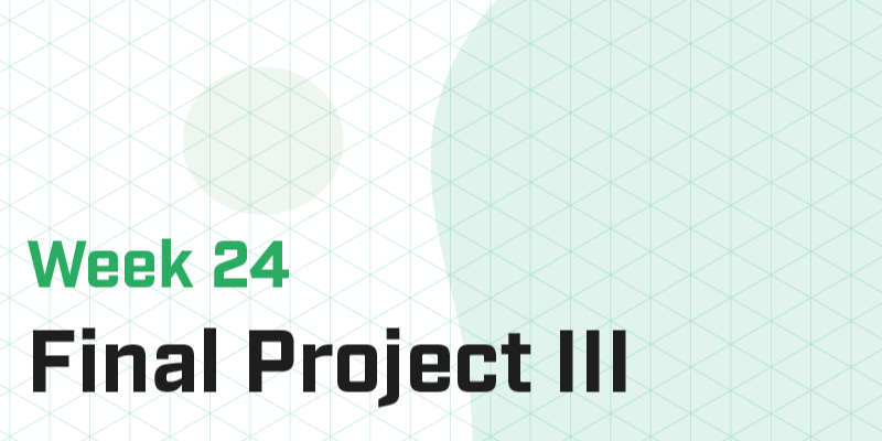 Part 24 - Final Projects III