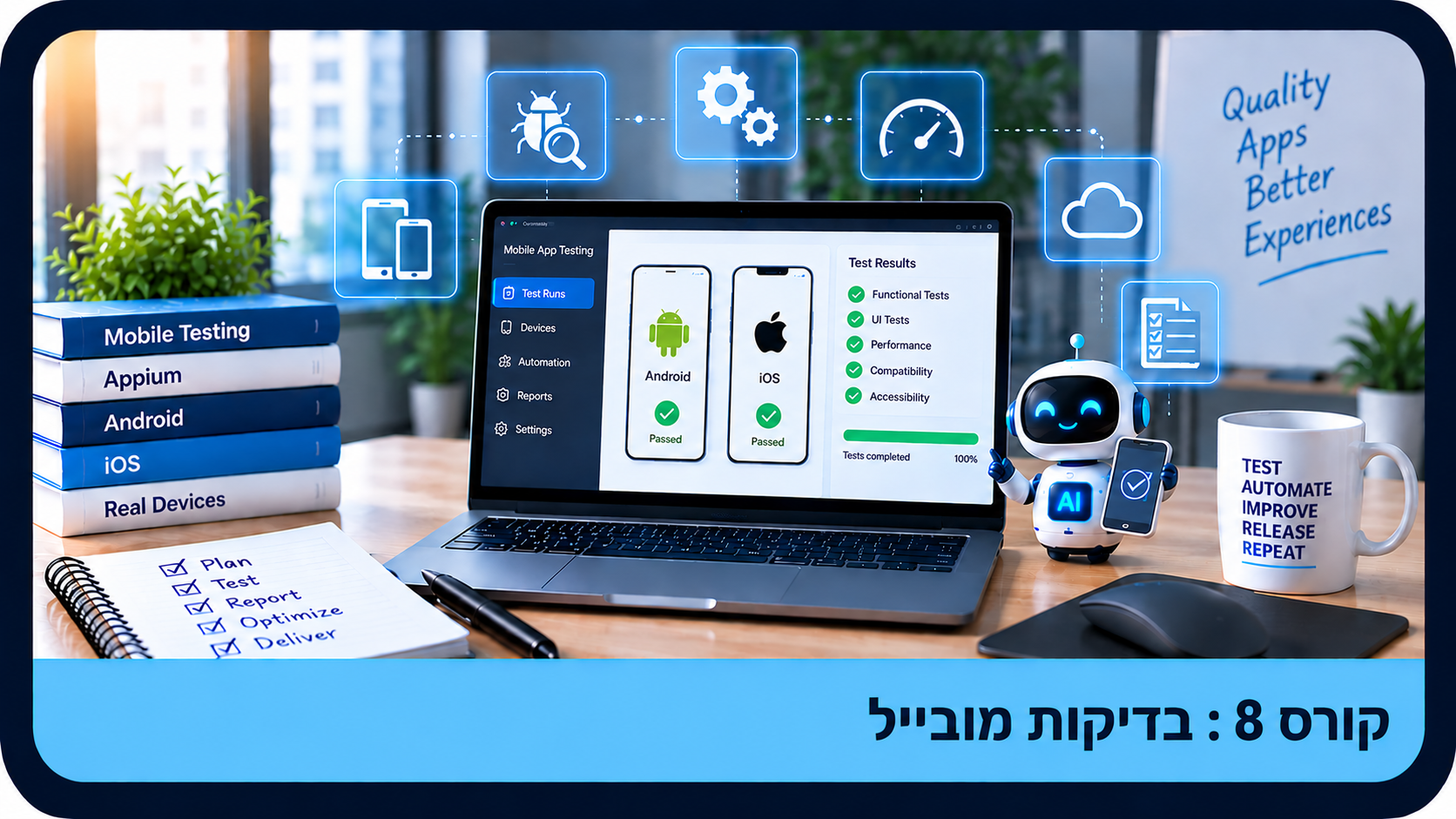 קורס 8 בדיקות מובייל